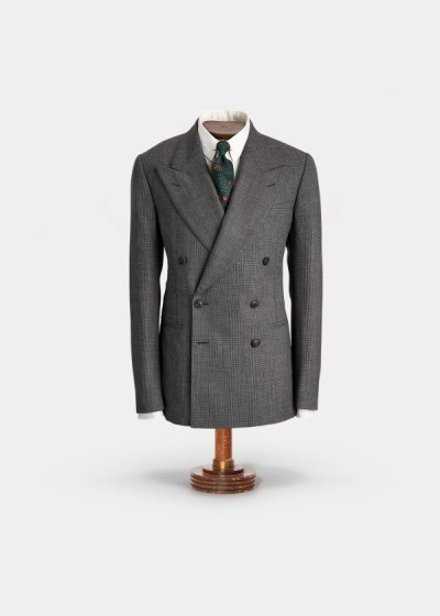 Ralph Lauren Glen Plaid Wool Blazer Herre Danmark (UMGFD9713)